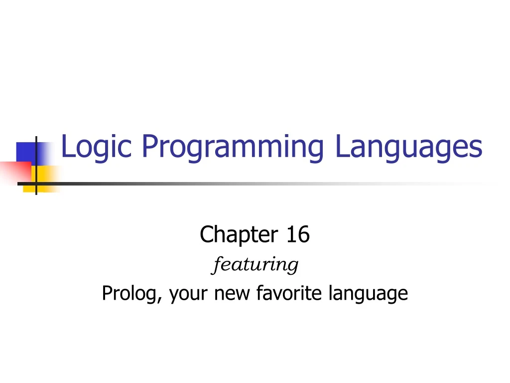 logic programming languages