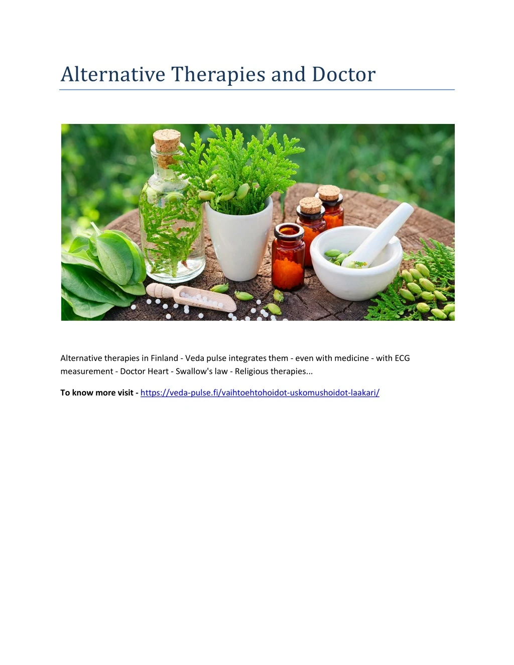 alternative therapies and doctor