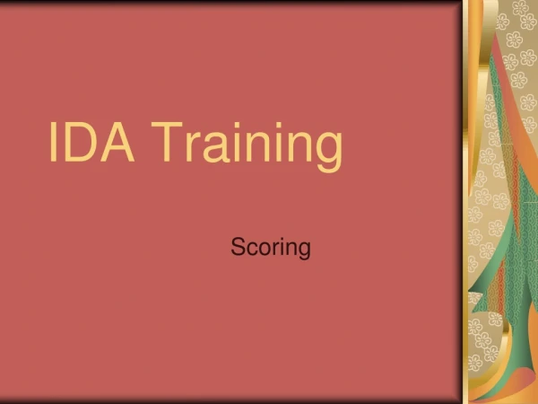 IDA Training