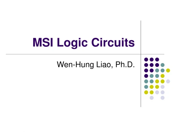 MSI Logic Circuits