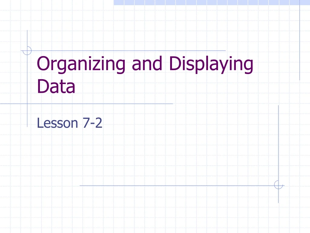 organizing and displaying data