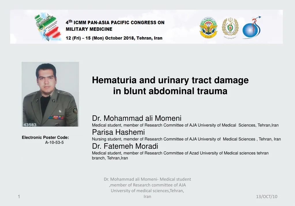 hematuria and urinary tract damage in blunt