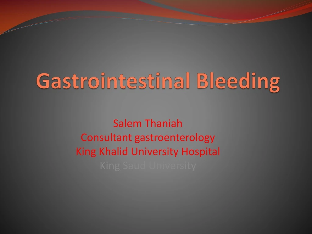 gastrointestinal bleeding