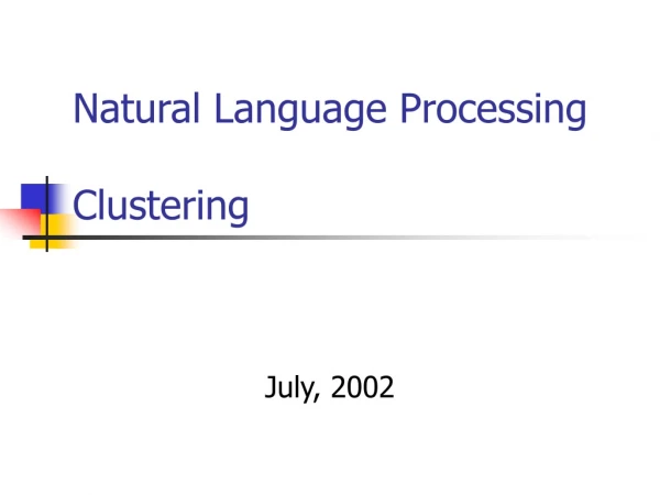 Natural Language Processing Clustering