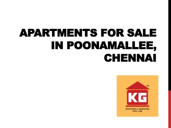 Apartments in Poonamallee Chennai - KG Centre Point