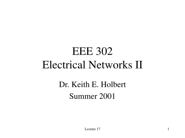 EEE 302 Electrical Networks II