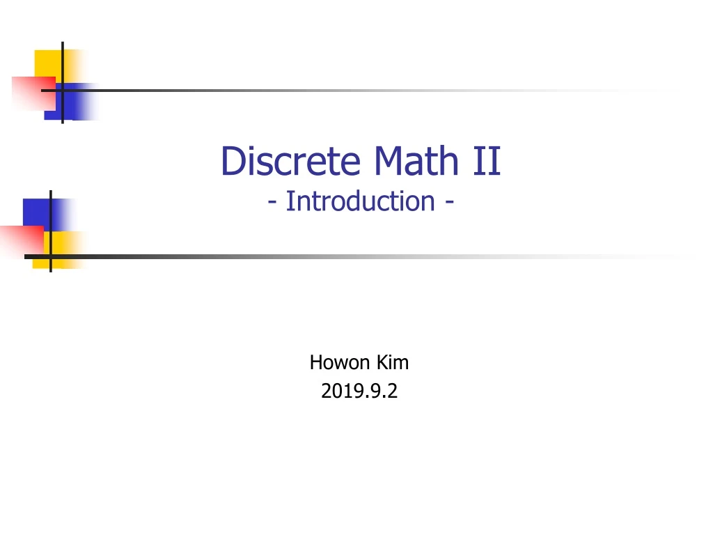 discrete math ii introduction