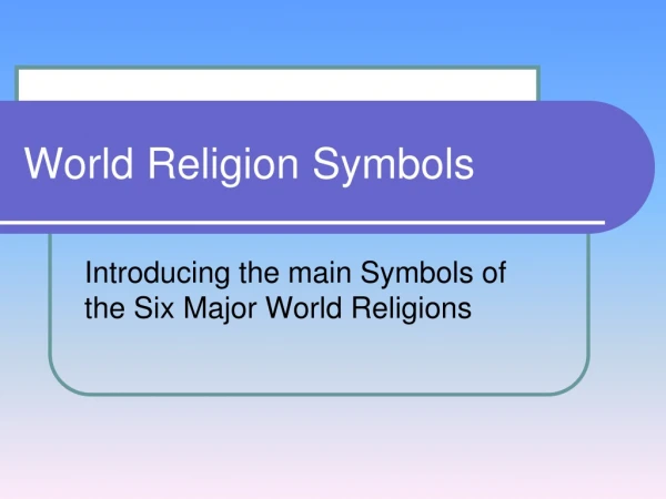 World Religion Symbols