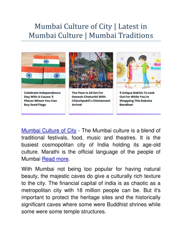 Mumbai Culture of City | Latest in Mumbai Culture | Mumbai Traditions