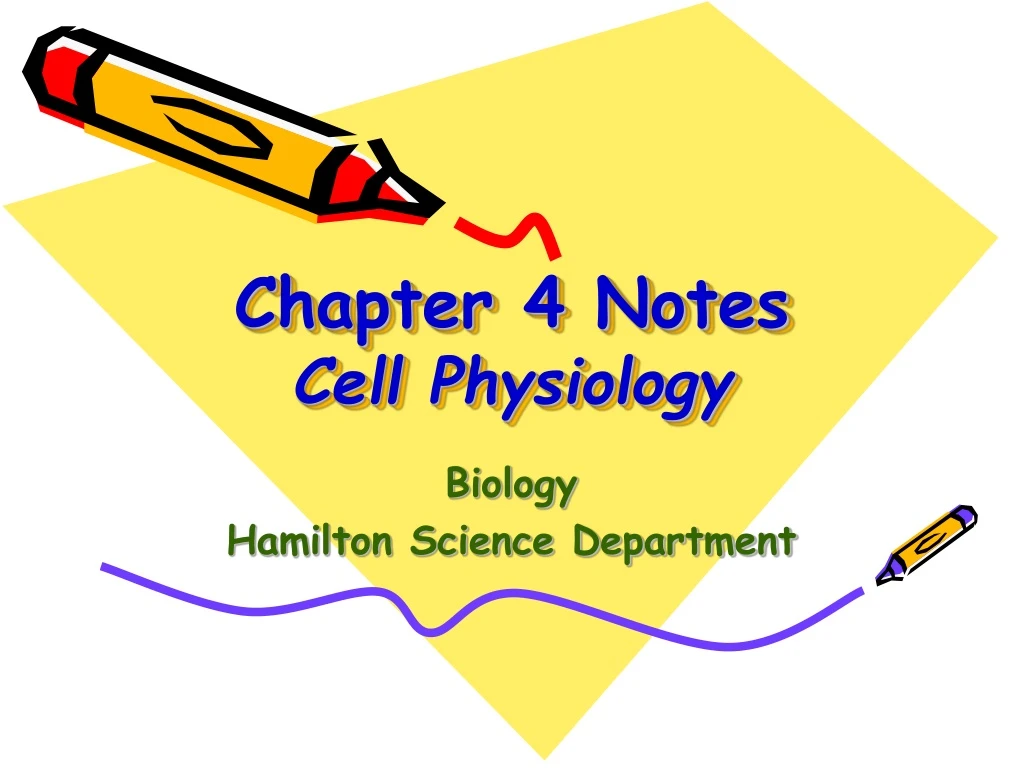 chapter 4 notes cell physiology