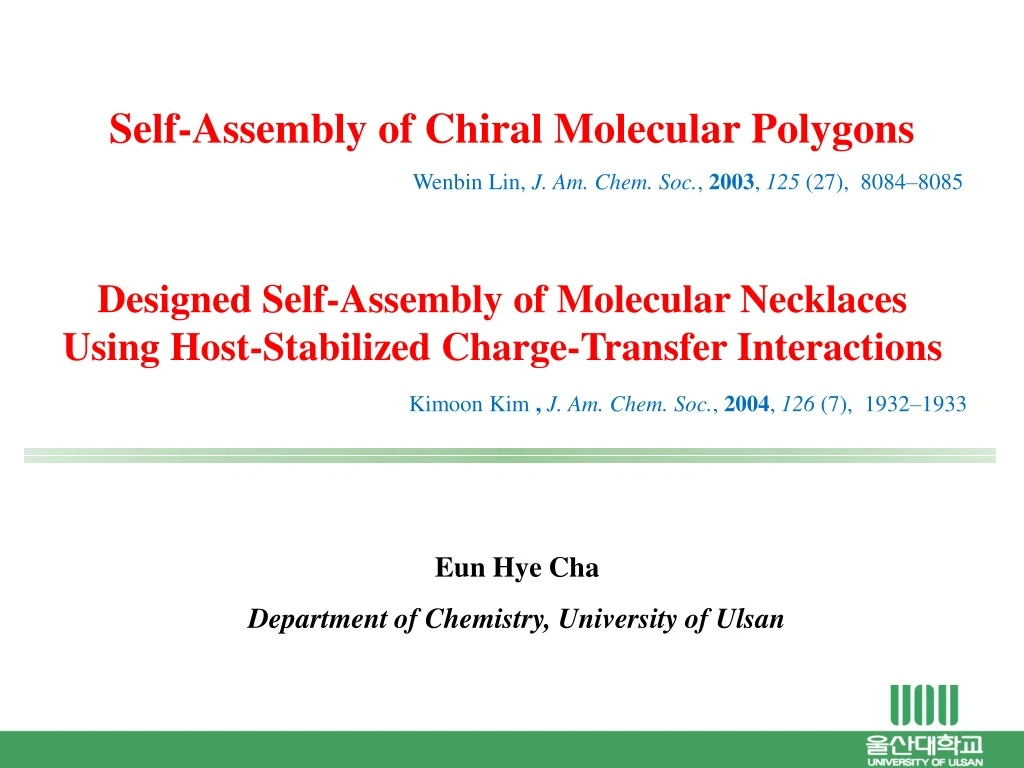 self assembly of chiral molecular polygons