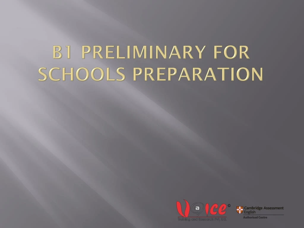 b1 preliminary for schools preparation
