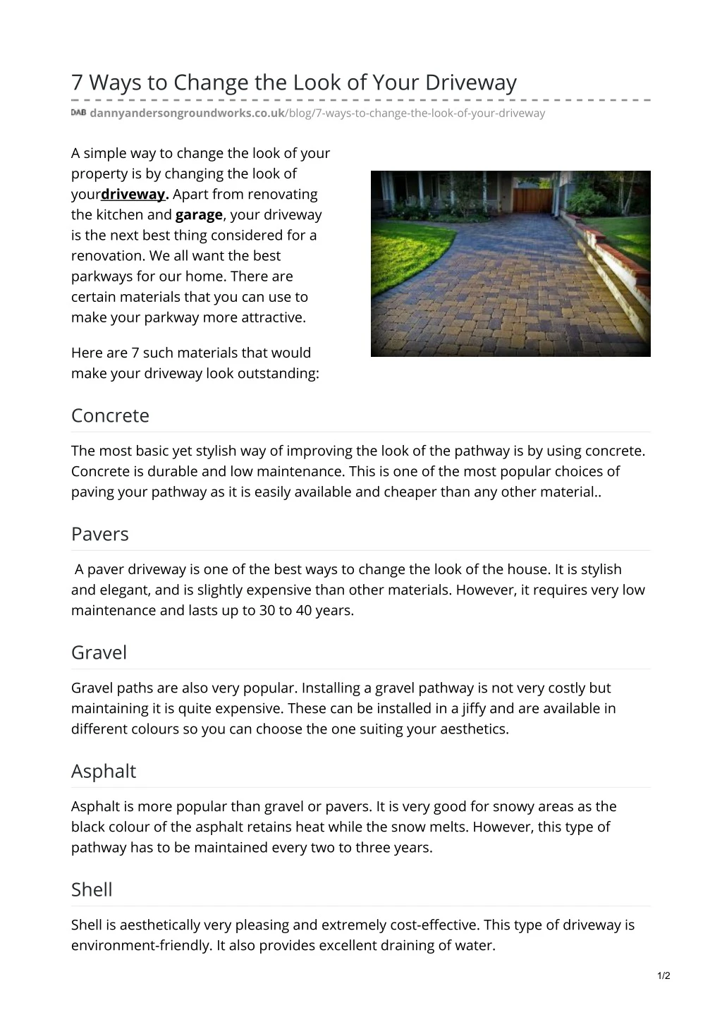 7 ways to change the look of your driveway