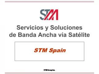 Servicios y Soluciones de Banda Ancha v a Sat lite - slide 1