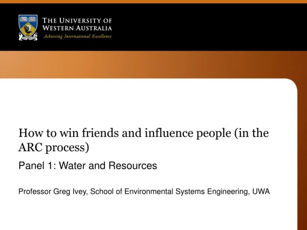 How to win friends and influence people (in the ARC process)