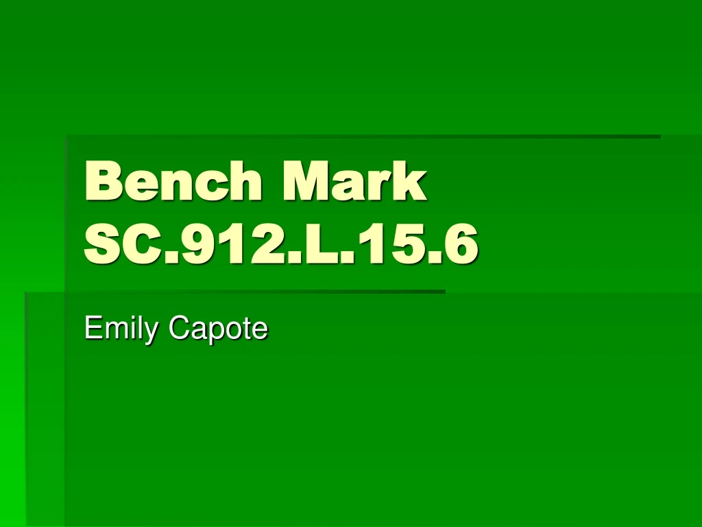 bench mark sc 912 l 15 6