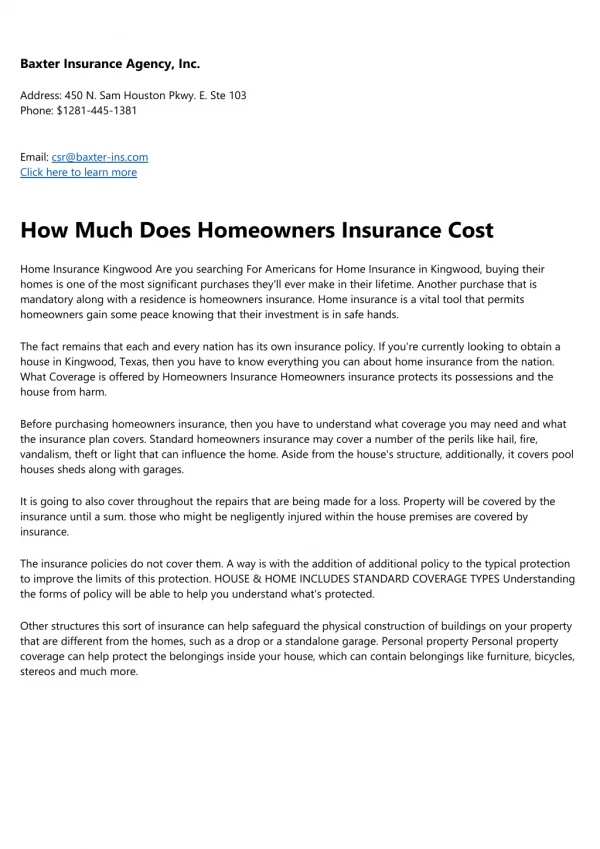 20 Myths About Kingwood Homeowners Insurance: Busted