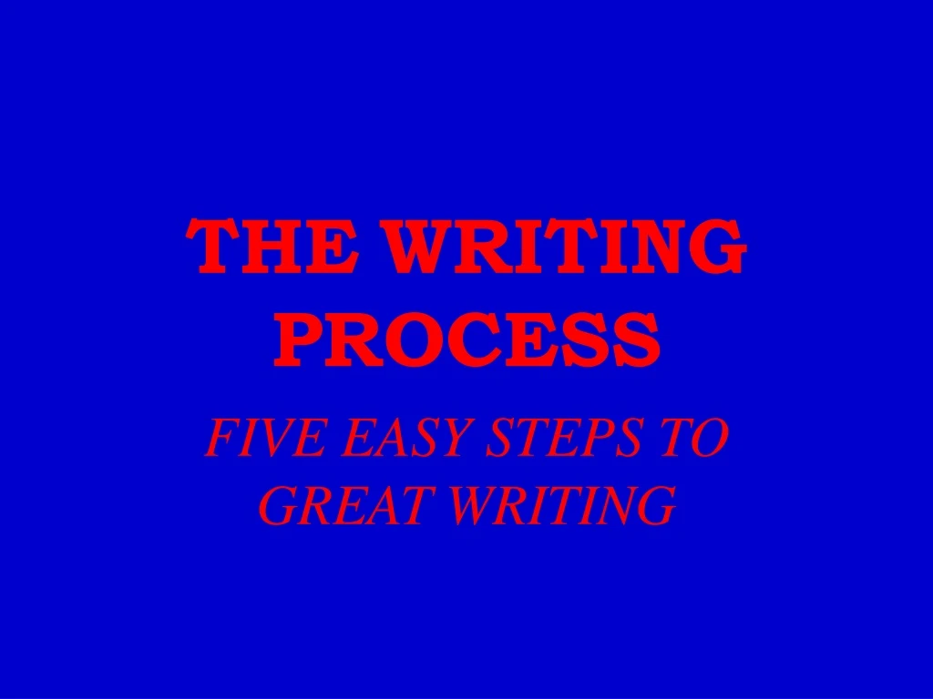 the writing process