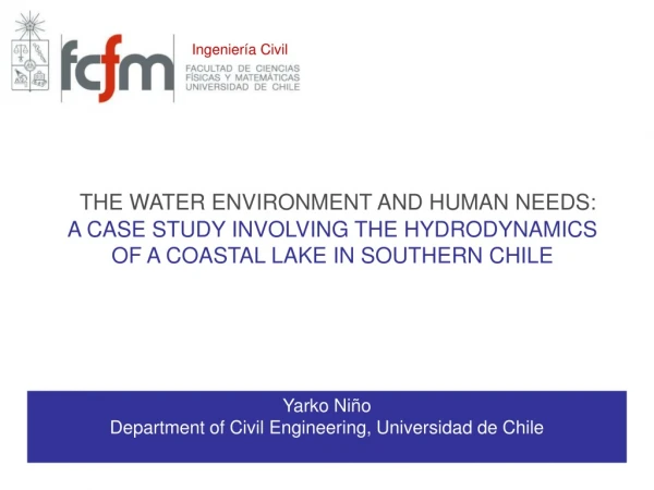 Yarko Niño Department of Civil Engineer ing , Universidad de Chile