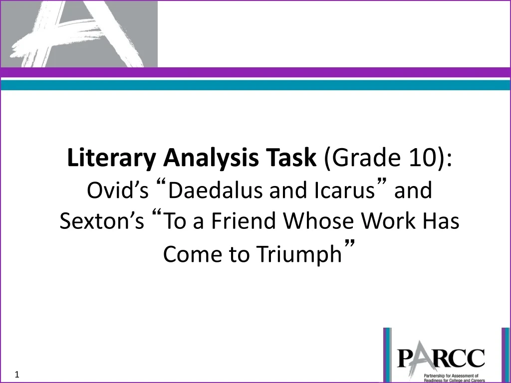 literary analysis task grade 10 ovid s daedalus