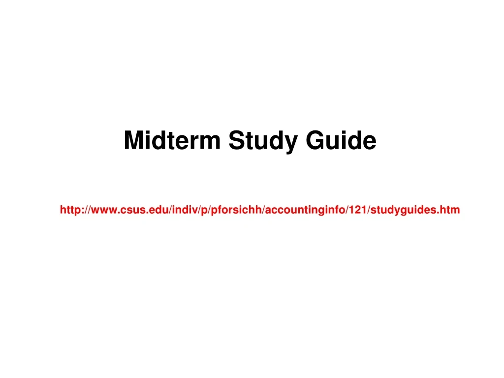 midterm study guide