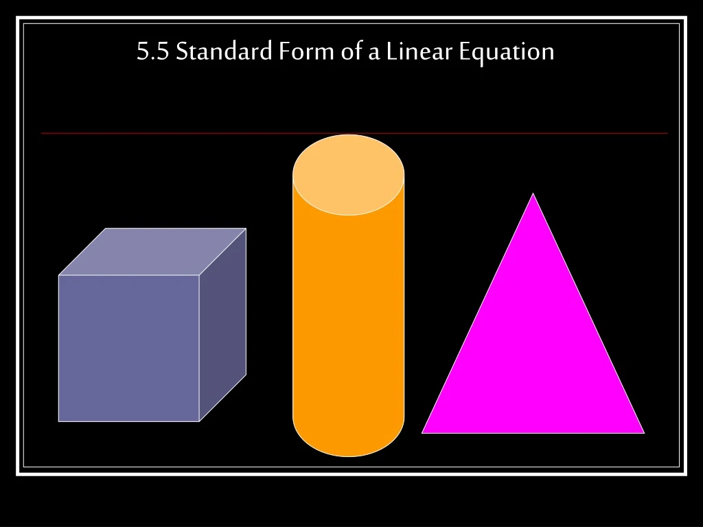 5 5 standard form of a linear equation