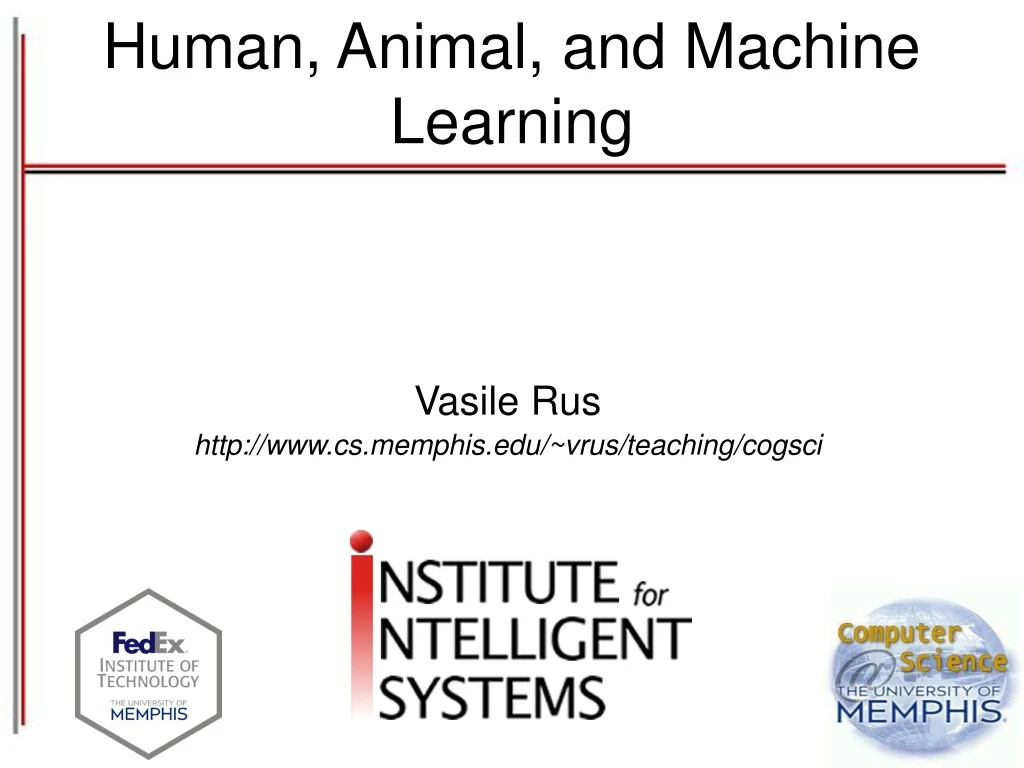 human animal and machine learning