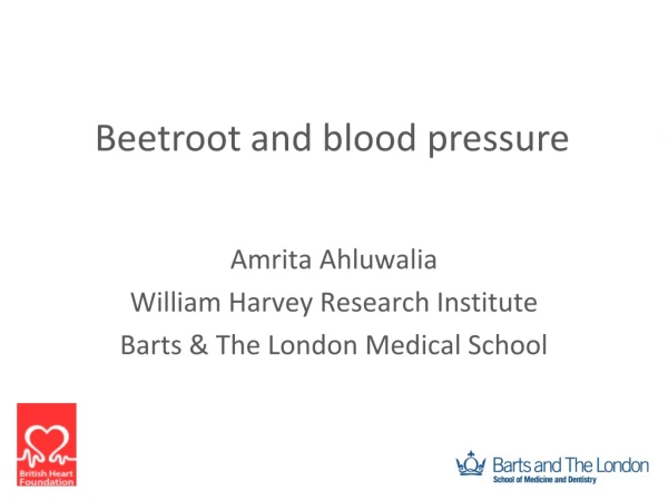 Beetroot and blood pressure