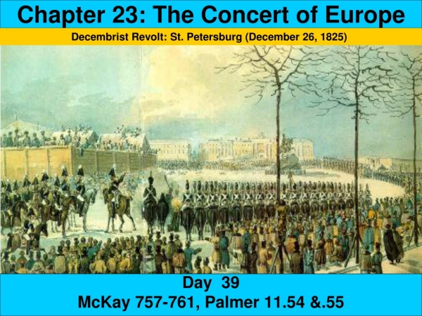 Chapter 23: The Concert of Europe