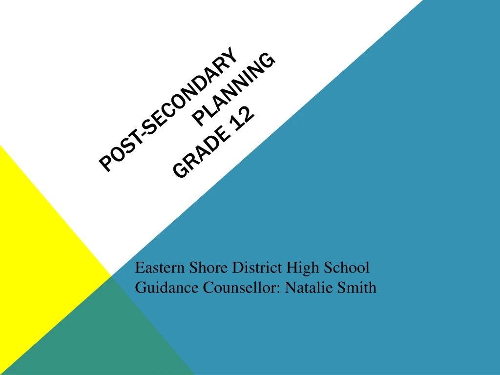 post secondary planning grade 12