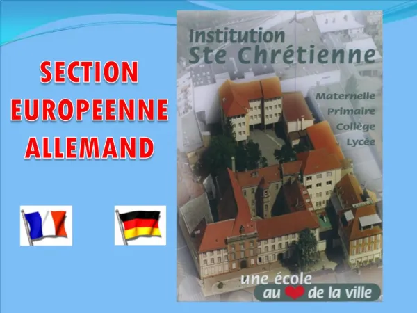 SECTION EUROPEENNE ALLEMAND