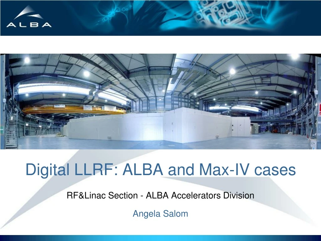 digital llrf alba and max iv cases