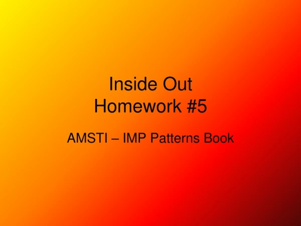 Inside Out Homework #5