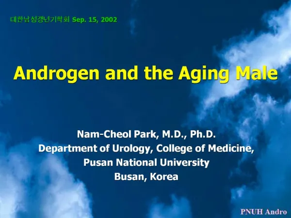 Androgen and the Aging Male