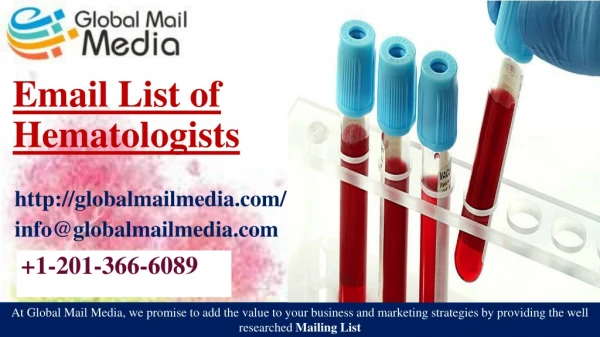 Email List of Hematologists