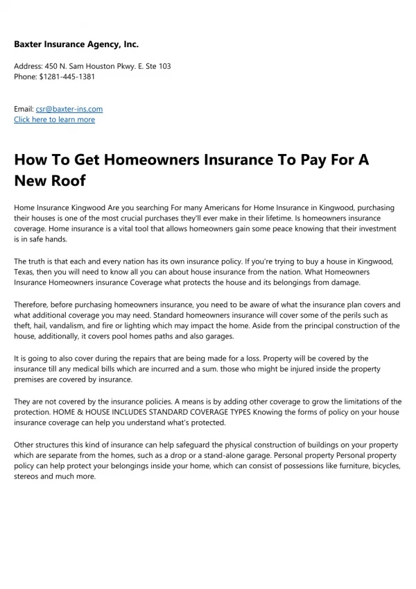 The Next Big Thing In Homeowners Insurance In Kingwood