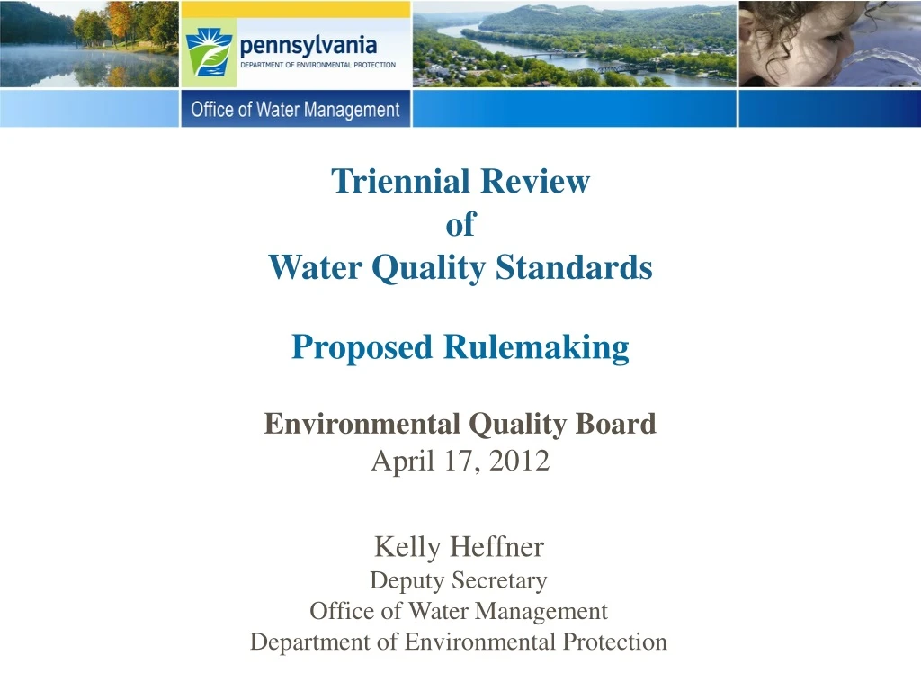 triennial review of water quality standards