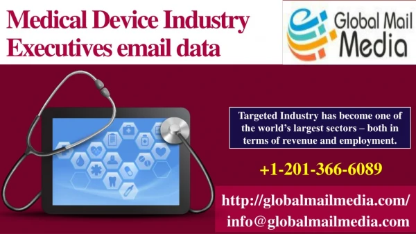 Medical Device Industry Executives email data