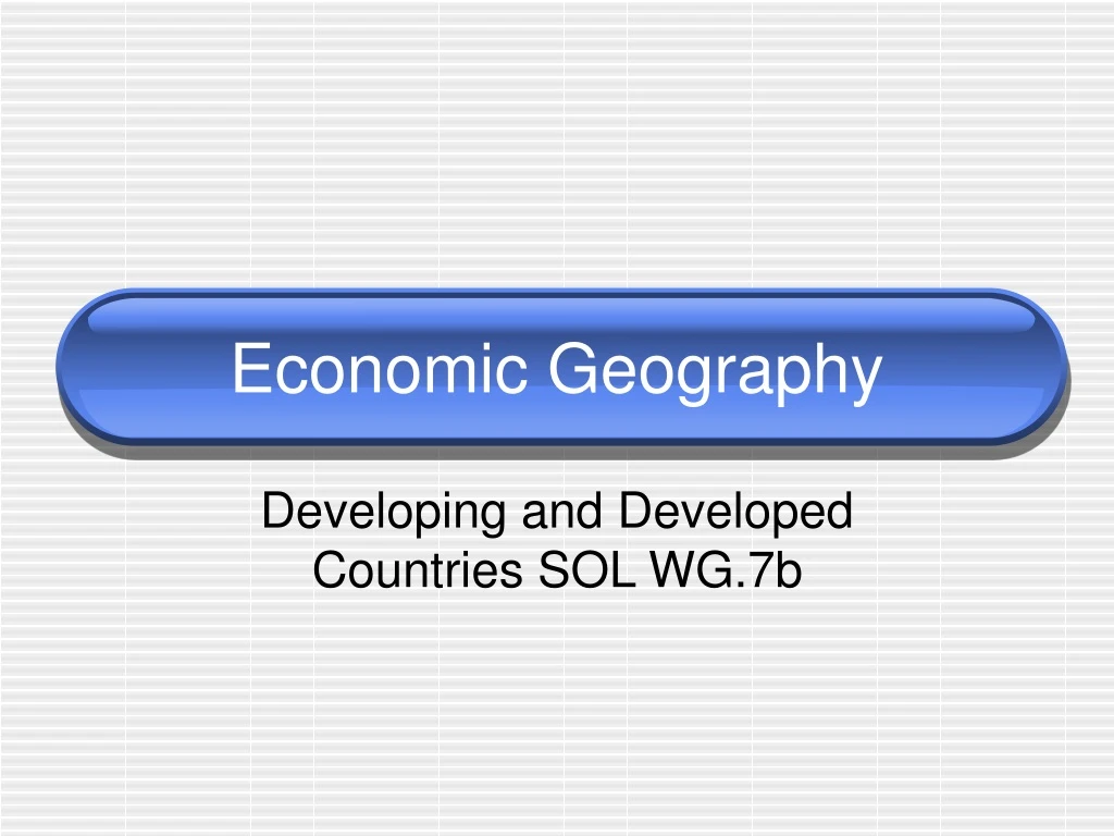 economic geography