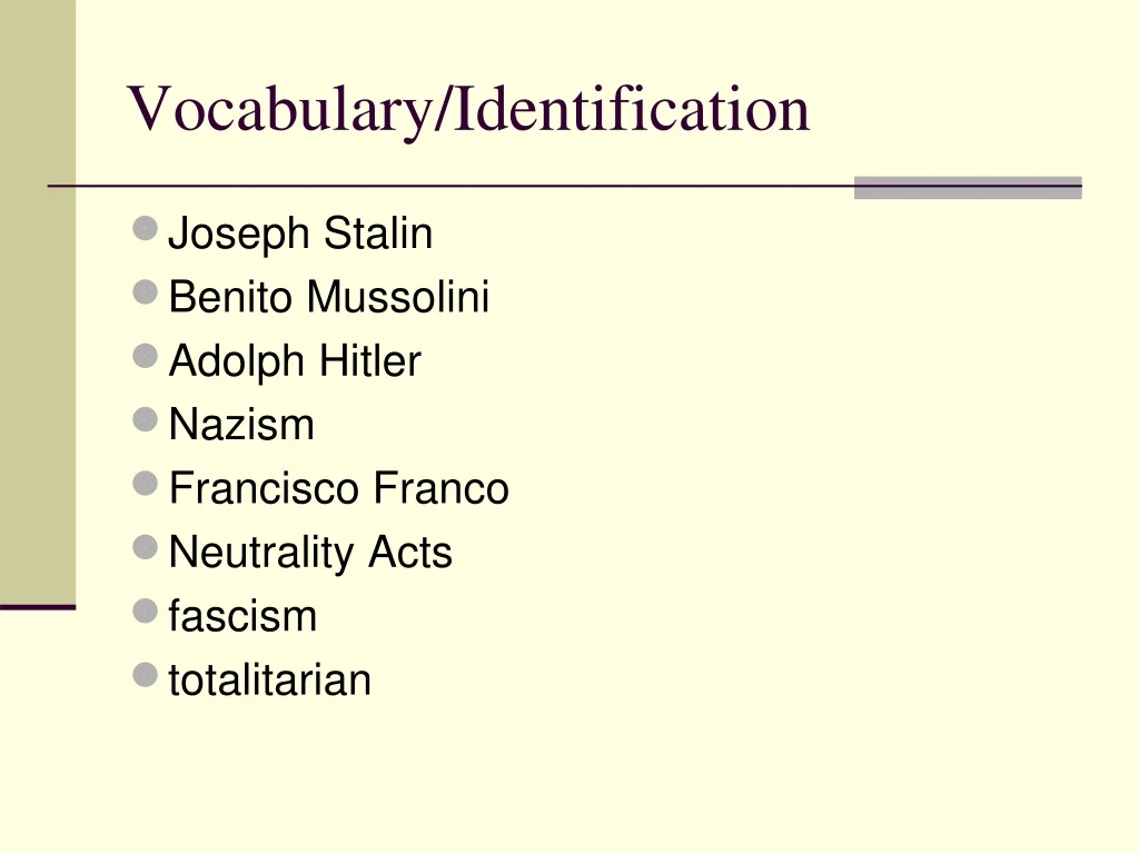 vocabulary identification