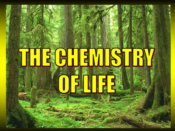 THE CHEMISTRY OF LIFE