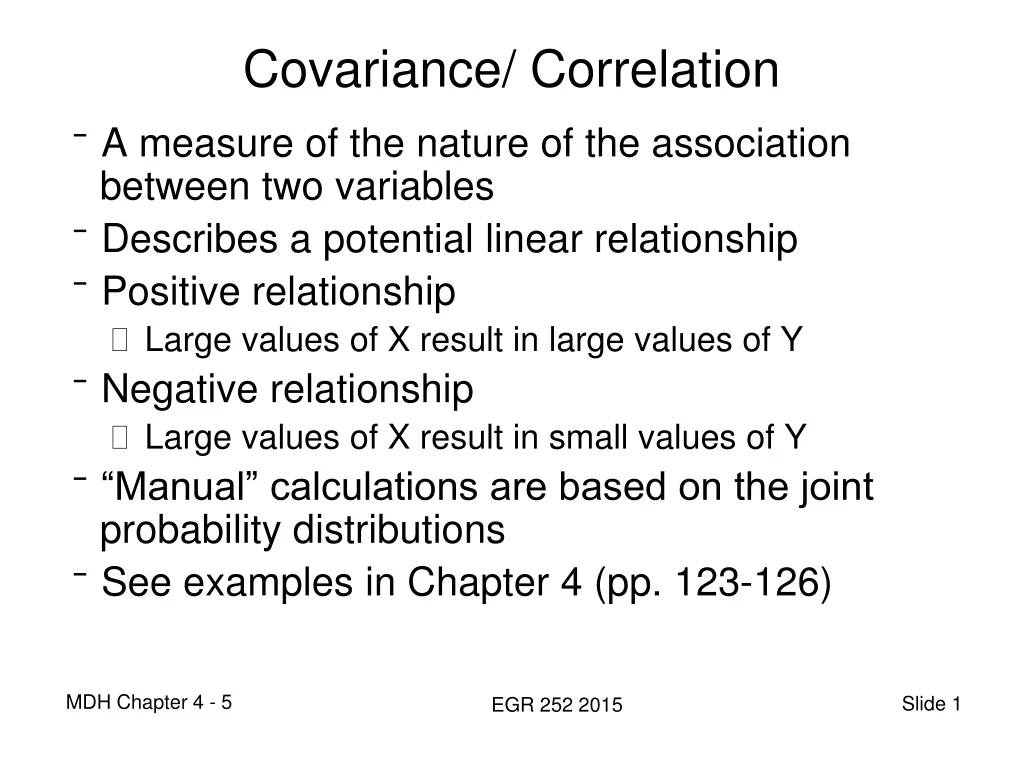 covariance correlation