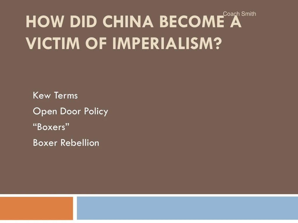 how did china become a victim of imperialism