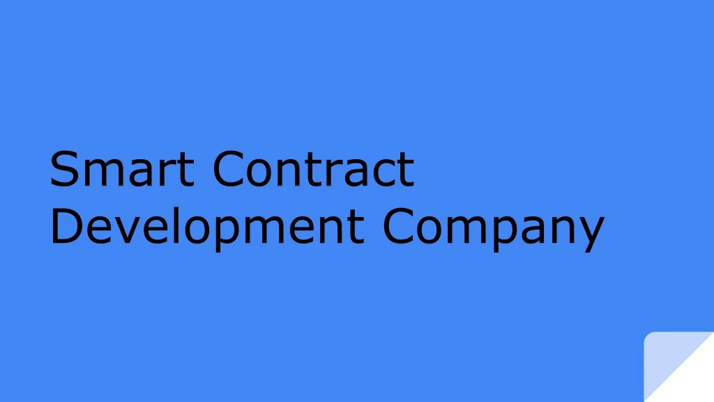 smart contract development company