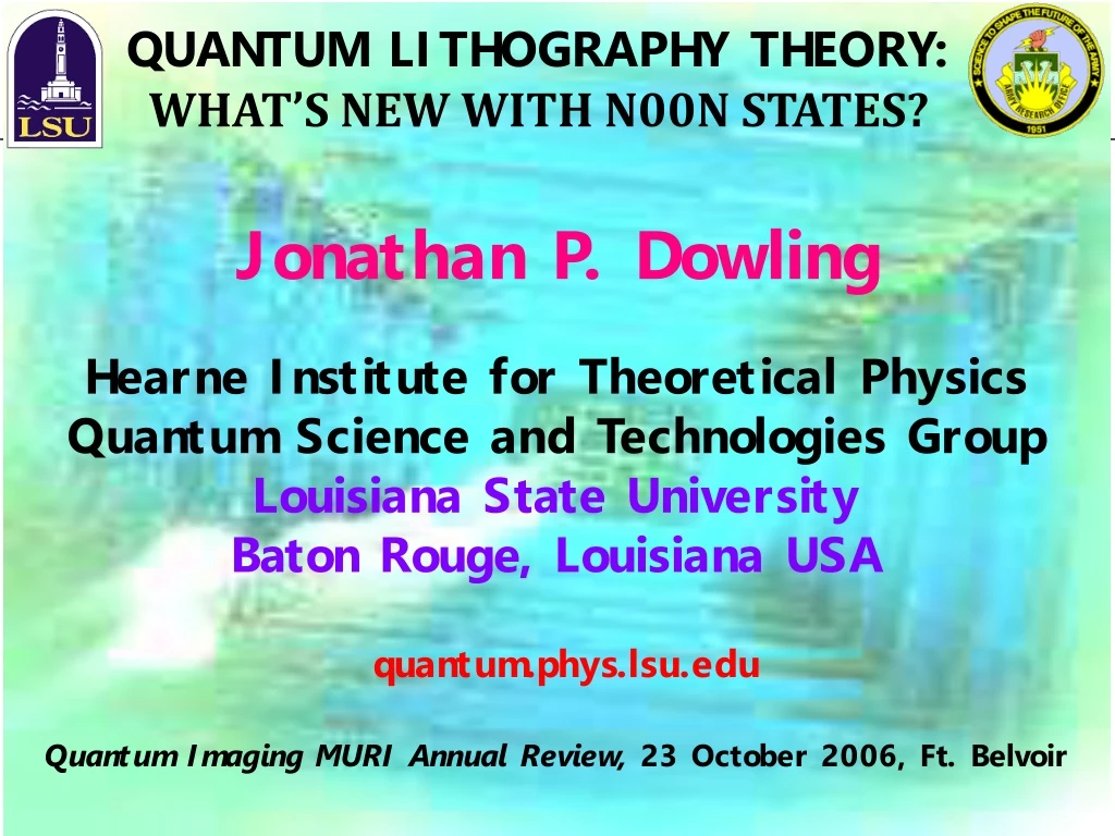 quantum lithography theory what s new with n00n