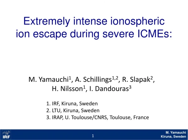 Extremely intense ionospheric ion escape during severe ICMEs: