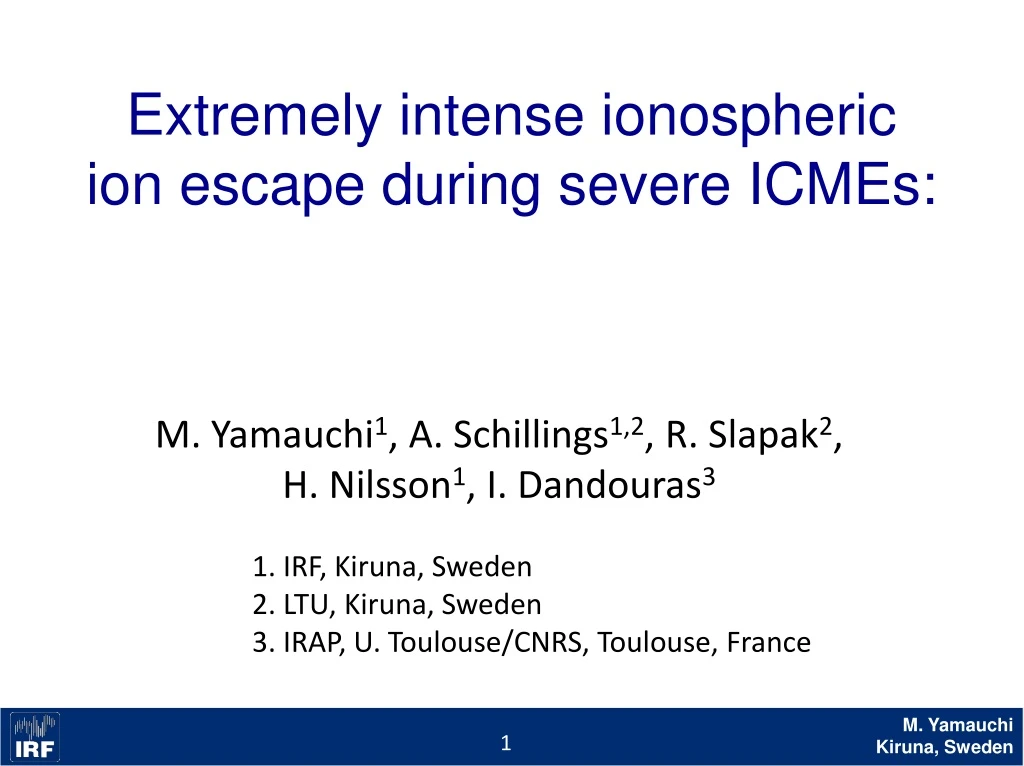 extremely intense ionospheric ion escape during severe icmes