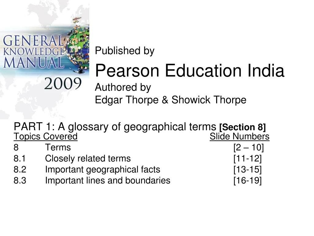 published by pearson education india authored by edgar thorpe showick thorpe