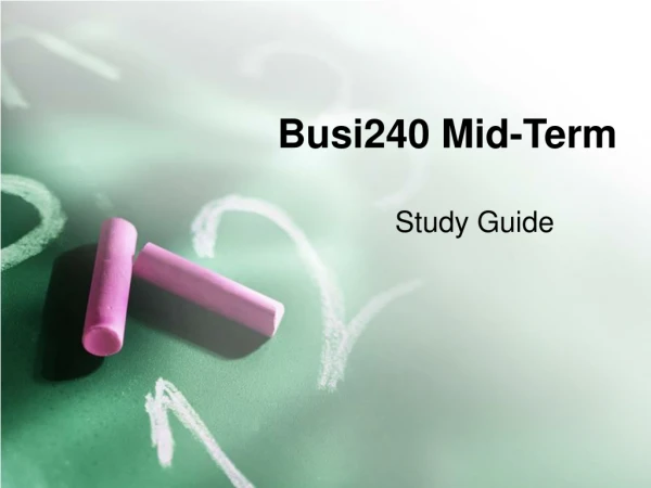 Busi240 Mid-Term