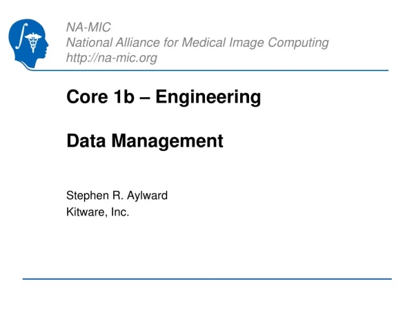 Core 1b – Engineering Data Management